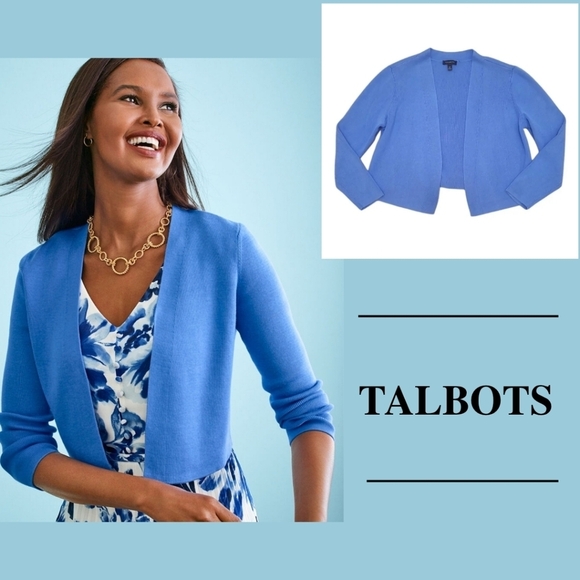 Talbots Classic Dress Shrug Short Cardigan Blue Size Extra Small - Picture 12 of 12